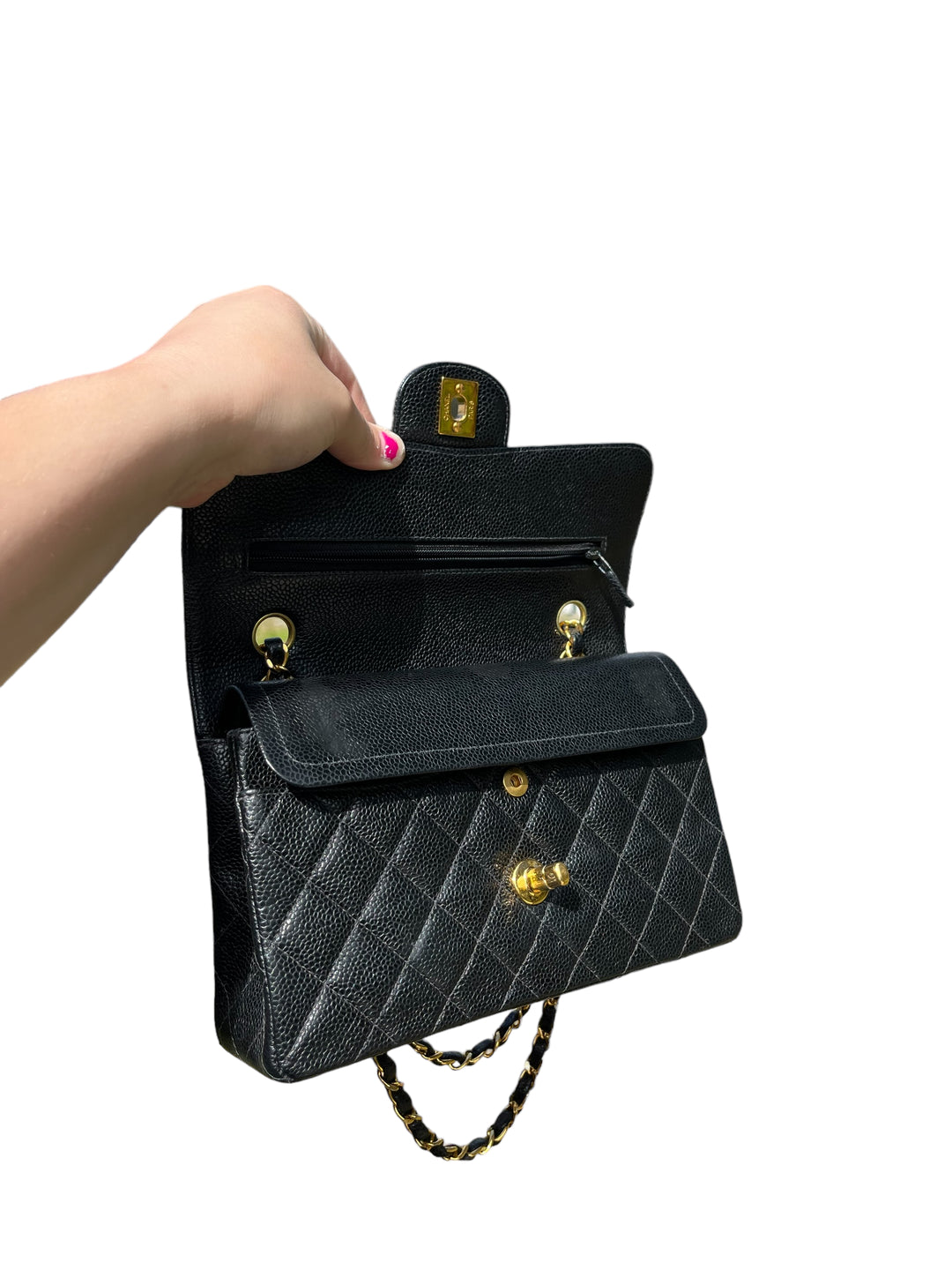 Chanel Black Small Vintage Caviar Classic Flap Bag
