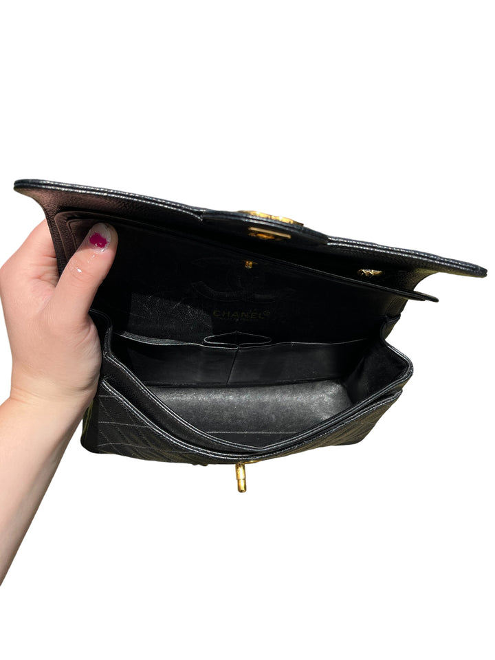 Chanel Black Small Vintage Caviar Classic Flap Bag
