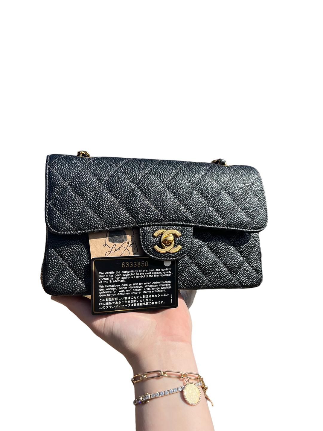 RARE VINTAGE Chanel Small Caviar Double Flap Bag