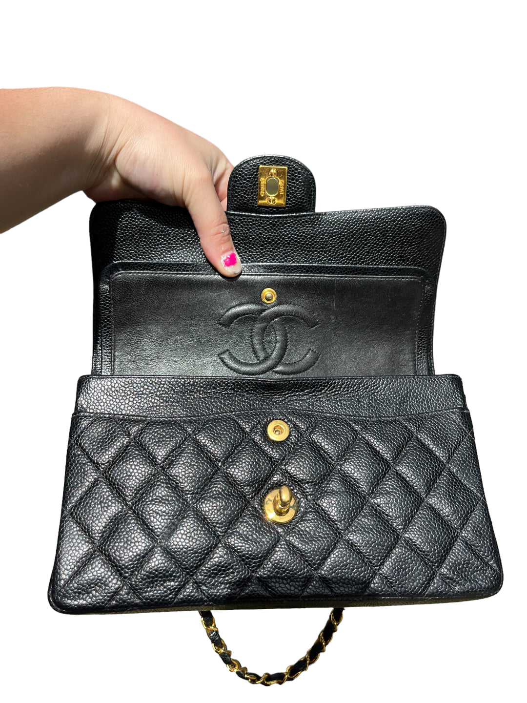 Chanel Black Small Vintage Caviar Classic Flap Bag