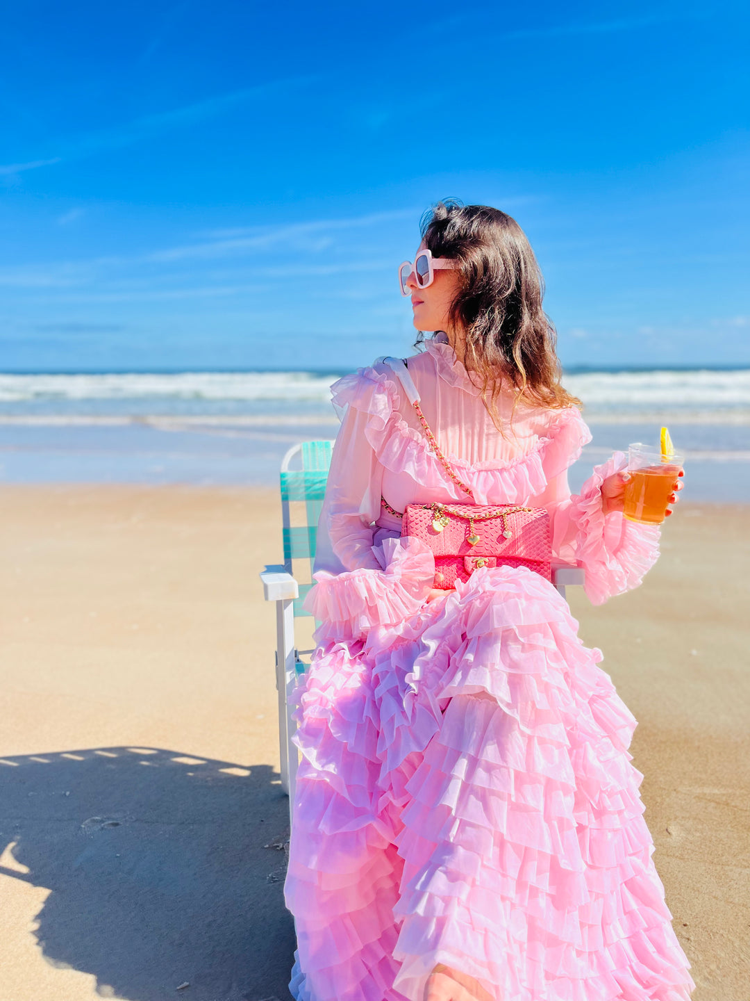 Chanel Pink Python Valentines Limited Edition Medium Flap Bag