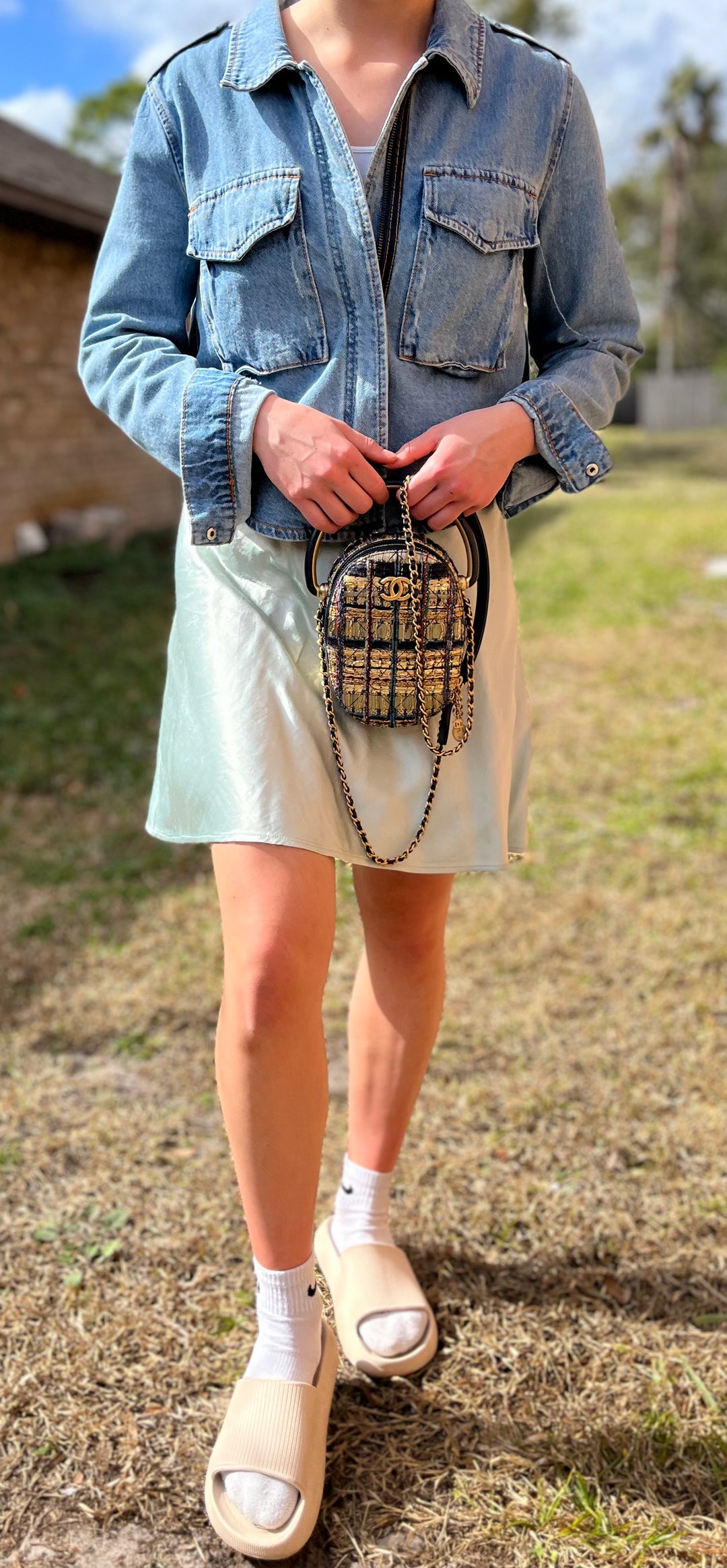 Chanel 19A Egyptian Tweed Runway Collection Crossbody