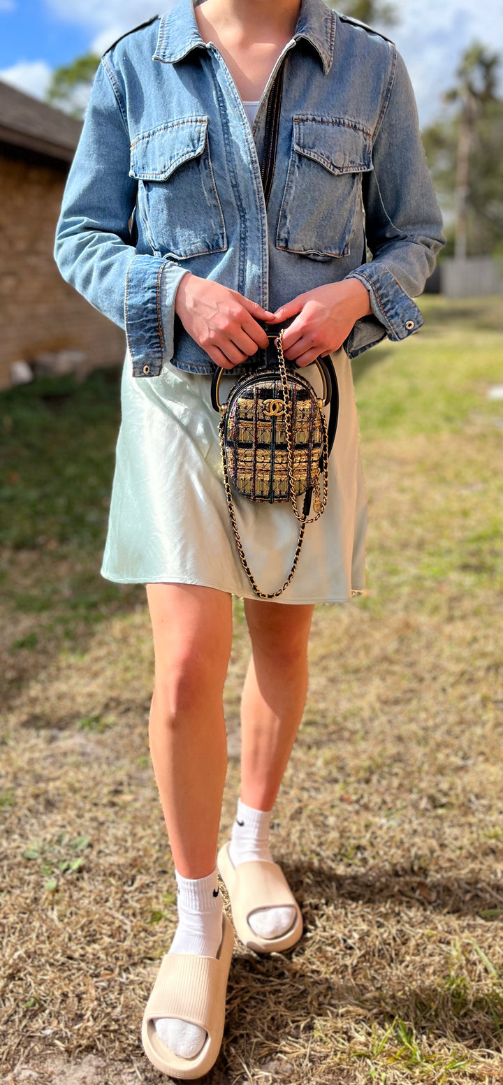 Chanel 19A Egyptian Tweed Runway Collection Crossbody