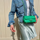 Chanel Neon Green Lambskin Mini Rectangular Flap Bag