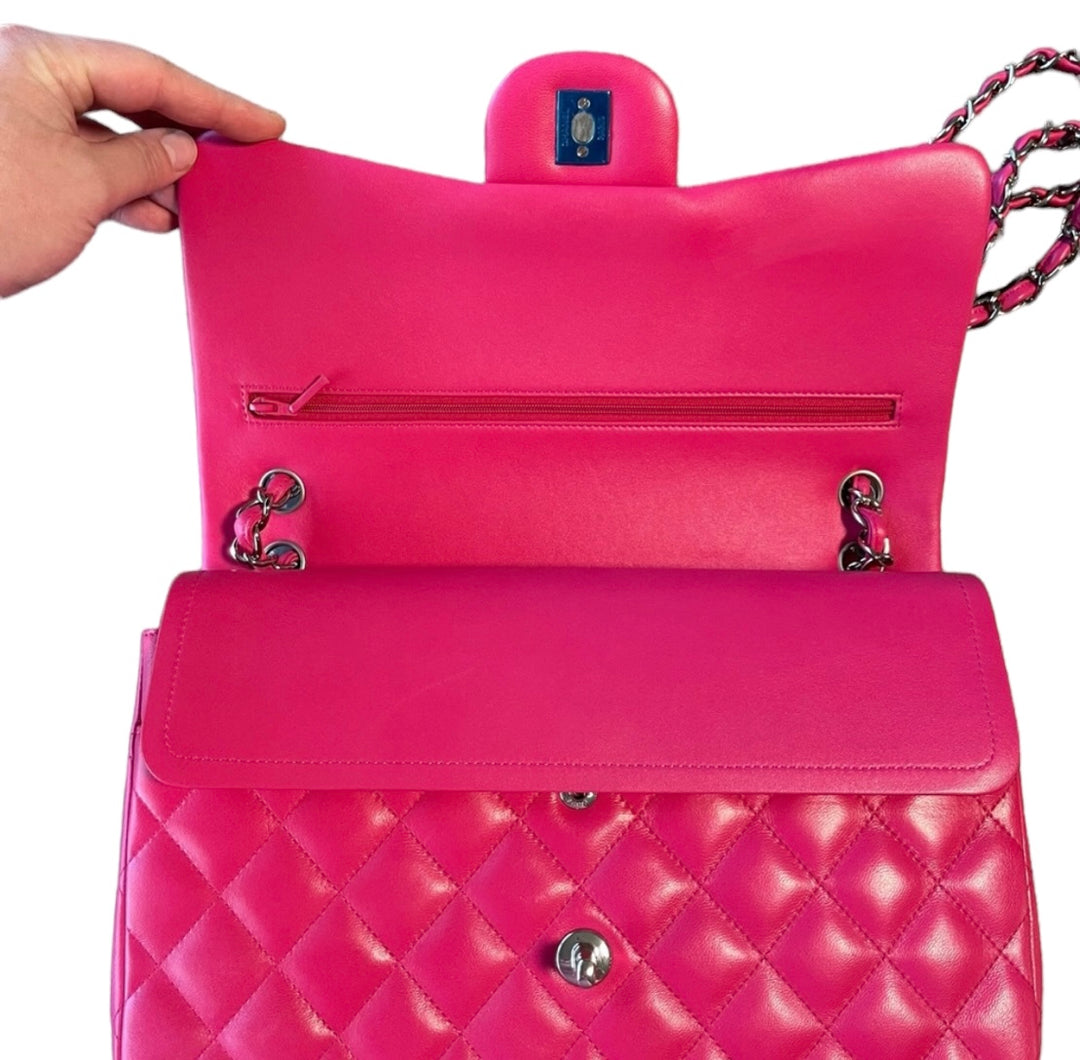Chanel Pink Jumbo Lambskin Double Flap Bag